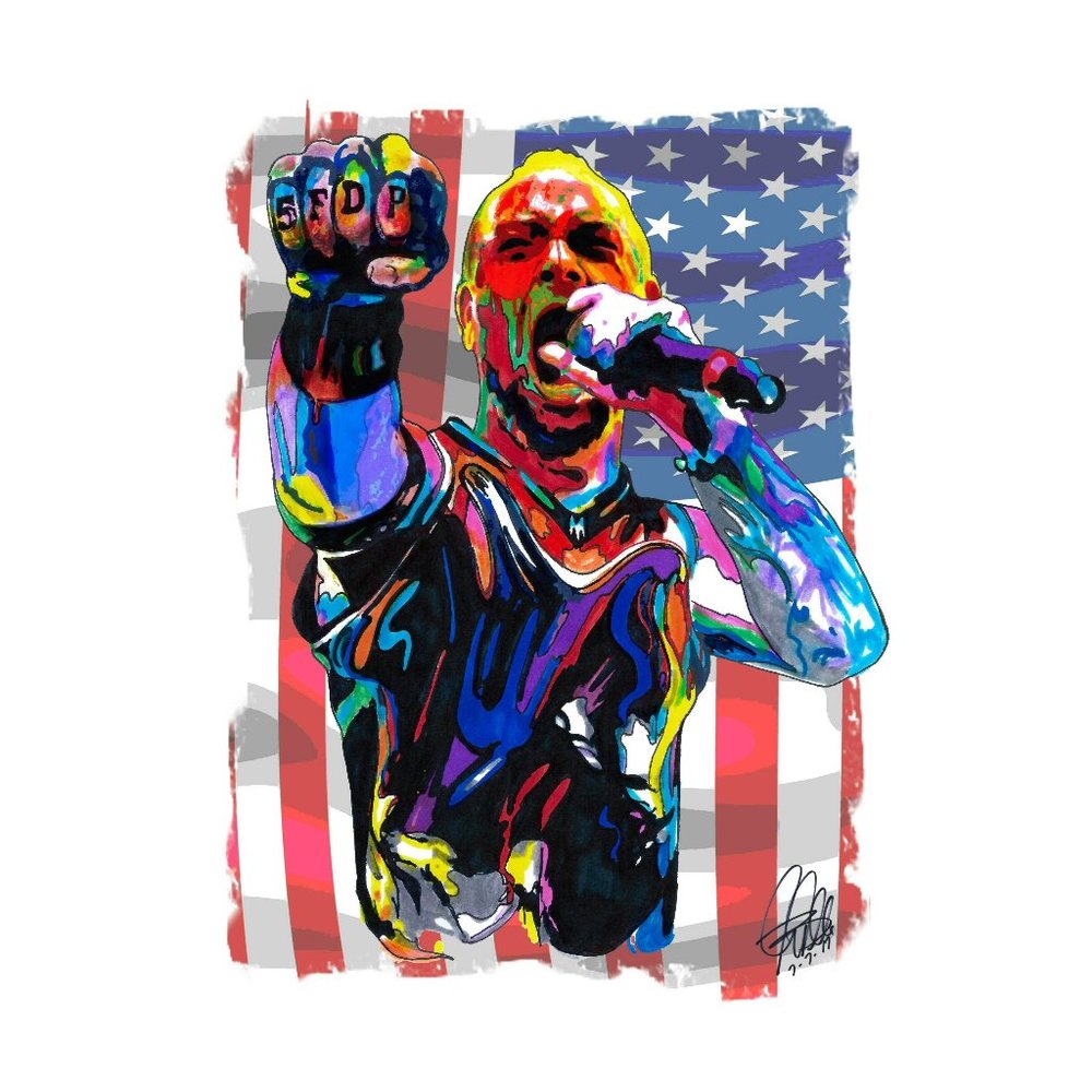 Ivan Moody Five Finger Death Punch Metal Music Poster Print Wall Art 11x17